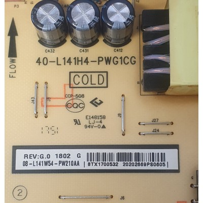 Alimentation Thomson 40-P061C2-PWE1XG – Pour Téléviseur 26HU5253W – Occasion En état De Marche