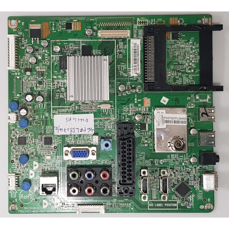 Carte Mère Philips 715G5155-M02-003-005K – Pour Réparation TV/électronique – Occasion