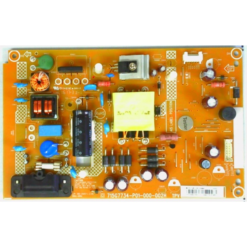 PIECES DETACHEES: Carte d'alimentation Tv Philips 32PHH4101 715G7734-P01 -001-002H - D'occasion en très bon état